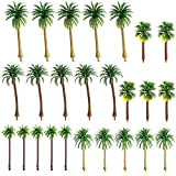 Tiardey 30pcs 6 tipi di dimensioni di palme layout foresta pluviale plastica palma modello da applicare a costruzione, modello di ...