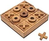 Tic Tac Toe (XOXO): Puzzle di legno tradizionale - Giochi di Logica per SiamMandalay with Box (Pictured)