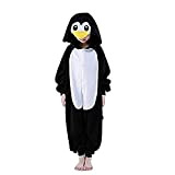 Tickos Unisex Bambini Animale Onesies Divertente Pinguino Pigiama Pajama Halloween Vestito Operato Tute (140CM, Pinguino)