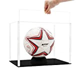 Tingacraft Teca Plexiglass (34,5 x 24,5 x 26 cm) Vetrina Acrilico Espositore per Pallone da Calcio Basket, Modellino