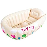 Tiny Tots Baby bagno vasca idromassaggio gonfiabile con sensore di calore per neonato per doccia e vasca di lavaggio da ...