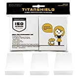 TitanShield (150 manicotti/bianco) di piccole dimensioni giapponesi buste per carte collezionabili protezione per Yu-Gi-Oh, Cardfight!! Avanguard & Photocards