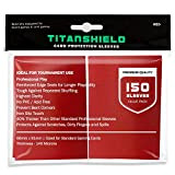 TitanShield, Cover per carte da gioco di dimensioni standard, 150 pezzi, rosso