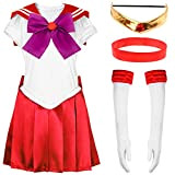 Tlarsun Costume da osplay di Sailor Mars Costume da Cosplay di Sailor Moon Costumi di Halloween Costumi da Gioco Anime ...