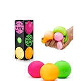 Tobar Neon Diddy Squish Ball Tactile Fidget Toys (confezione da 3), disegni e colori assortiti 39999