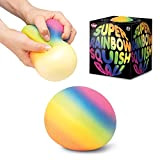 Tobar- Palla da squishing Super Rainbow, Design e Colori Assortiti, 38441