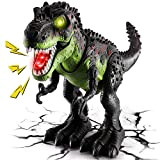 TOEY PLAY T-Rex Dinosauro Giocattolo Gigante, 47cm Dinosauro che Cammina, Tyrannosaurus Figure con Ruggiti e Luci, Giochi Dinosauri 3 4 ...
