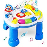 TOEY PLAY Tavolo Musicale Bambini - Giochi Musicali Bambini 1 Anno - Dinosauro Tavolino Gioco - Centro attività Neonato - ...