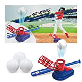 Toi-Toys Set da baseball automatico, con racchetta e 3 palline, giocattolo da baseball per bambini, sport all'aria aperta, set di ...
