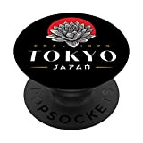Tokyo Japan Lotus 1873 Vintage Retro Kanji Souvenir Gifts PopSockets Supporto e Impugnatura per Smartphone e Tablet