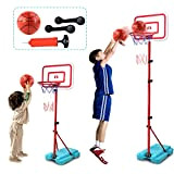 TONZE Canestro Basket Esterno Interno Bambini - (88cm/138cm/190cm) Altezza Regolabile Canestro Basket da Camera Giochi da Giardino Esterno per Bambini ...