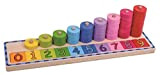 Tooky Toys-Tooky Toy Wooden Counting Stacker Impilatore di conteggio in Legno, Multicolore, TKJH851