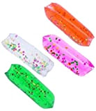 Top Race® Set Anti Stress ad Acqua Colori Assortiti con Perle e Glitter Kit di 4 Pezzi Colorati Squishy Ball ...