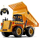 Top Race TR-112 AA 5 canali completamente funzionali RC Dump, telecomando giocattoli-Heavy Duty costruzione camion con luci suono per bambini ...