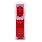 Topiky Somatosensory Gamepad, Controller di Gioco Classico con Joystick analogico e acceleratore per Console Nintendo Wii/WiiU (Rosso)