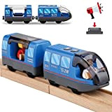 TOPLIVING Treno locomotiva a batteria (collegamento magnetico) – potente treno motore compatibile con Thomas, Brio, Chuggington – Giocattoli per bambini ...
