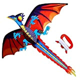 Touch the sky Dragon Kite Aquiloni Aquilone del drago classico aggiornato Facile da impostare Aquiloni per bambini 55inch x 62inch ...