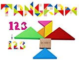 TOWO Tangram Puzzle di Legno per Bambini - Blocchi Grandi e Scatola Colorata - Oltre 200 Combinazioni e Forme Geometriche ...