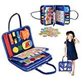 Towwoo Busy Board per Bambini, 5 Strati 7 in 1 Portatile Pannello Sensoriale Montessori Giocattoli Educativi Impara a Vestire e ...
