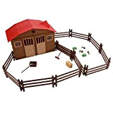 Toy Farm Playset, Fattoria per bambini Set di accessori per giocattoli Simulazione Mini modello di scena della fattoria Collezione di ...