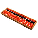 TOYANDONA Abacus Soroban per bambini Matematica 13 cifre aste con perline arancioni plastica abaco aritmetica soroban cinese strumento di conteggio ...