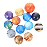 TOYANDONA Solare Planet Stress Balls: 13 PCS Planet Bouncy Balls Galaxy Balls Bambini Decompression Balls Solare Giocattoli Spazio Astronauti Giocattolo