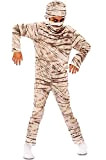 TOYCRUIS Costume di carnevale o da halloween da bambino da mummia tuta intera elasticizzata stampata con copricapo TAGLIA DA 4 ...