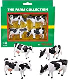 Toyland® Confezione da 4 - Vacche Bovine frisone in Scala 1:32 - The Farm Collection - Animali da Cortile da ...