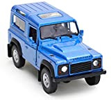 Toyland® - Modellino di auto giocattolo Land Rover Defender da 10,5 cm, colore: Blu