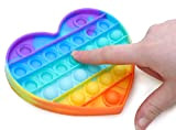 Toyland® Push Bubble Pop Bubble Giocattolo sensoriale Pop It - Moltissimo tra Cui Scegliere (Cuore Arcobaleno)