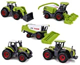 Toyland® Set di 5 Giocattoli per Macchine agricole in Metallo pressofuso Verde - Circa 4,5 cm ciascuno - Include trattori, ...