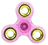 TOYLAND Spinner di Fidget Mano Glitter - Sollievo di Stress e ansia - Colori Assortiti (Rosa)