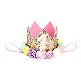 TOYMYTOY Accessori per capelli compleanno principessa fiore corona fascia compleanno B tipo 1 (oro)