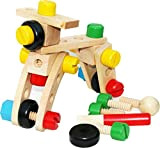 Toys of Wood Oxford Set con Viti e Bulloni - Giocattolo in Legno - Set di Blocchi da Costruzioni con ...