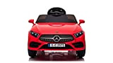 TOYSCAR electronic way to drive Auto Macchina Elettrica per Bambini 12V Mercedes CLS 350 AMG Rossa con Sedile in Pelle ...