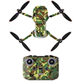 Trattamento estetico per Drone DJI MAVIC MINI 2, design camu verde, set completo di adesivi per drone e controller, adesivo ...