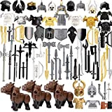 TRCS Set di armi militari WW2, 78 pezzi, casco da cavaliere, armi per giocattoli della polizia WW2 Soldat SWAT e ...