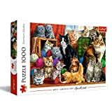 Trefl 1000 Teile, Premium Quality, für Erwachsene und Kinder ab 12 Jahren, Colore Puzzle Riunione di gatti, Katzentreffen, 10555