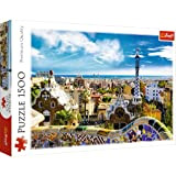 Trefl 1500 Elementi, alta qualità, spagnola, vista Barcellona, Europa, per adulti e Bambini da 12 anni Puzzle, Colore Park Güell ...