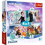 Trefl 4in1-Disney 2 Stampa di Alta Qualità per Bambini Sopra i 3 Anni puzzle, Colore L'incredibile mondo di Frozen, 34381