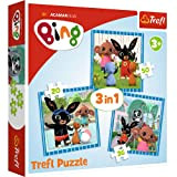 Trefl-da 20 a 50 Elementi, 3 Set, Divertimento con Gli Amici, per Bambini da 3 Anni Puzzle, Colore Bing Bunny, ...