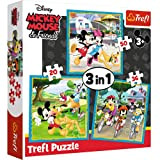 Trefl-da 20 a 50 Elementi, 3 Set, Topolino con Gli Amici, per Bambini dai 3 Anni Puzzle, Colore Disney, 34846