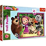 Trefl, Masha e Orso And The Bear Maxiteile, für Kinder ab 3 Jahren Puzzle 24 Maxi, Multicolore, 14301