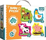 Trefl- Puzzle Animali in Campagna da 3 a 6 Elementi, 4 Set, per Bambini da 2 Anni, Colore