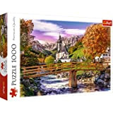 Trefl - Puzzle Baviera autunnale - 1000 Elementi, paesaggio bavarese, ponte, fiume, chiesa, vista sulle montagne, puzzle fai da te, ...