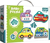 Trefl- Puzzle Veicoli 2 Elementi, 4 Set, Baby Classic, per Bambini da 1 Anno, Colore