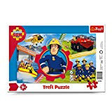 Trefl- Sam Il Pompiere 15 Elementi, Il Giorno, Bambini dai 3 Anni Puzzle, Colore