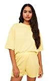 Trendyol Yellow Bicycle Collar Pajamas Kit Completo Pigiama, S da Donna