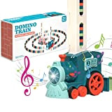 Treno Domino Automatico,Automatic Domino Train Set con Suono Building And Stacking Toy Blocks Domino Set,Trenino Divertente e Colorato per Giocattoli ...