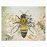 TTbaoz Puzzle 1000 Pezzi - Honey Bee Vintage Portrait Style - Puzzle di Carta Puzzle educativi Giocattoli Regalo per Adulti ...